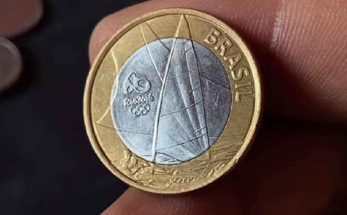 Moeda Rara Olimpíadas Rio2016 Coleção Numismática Moeda de R$ 1 real comemorativa das Olimpíadas Rio 2016 com o desenho do Mascote. Representa as moedas raras de colecionismo.