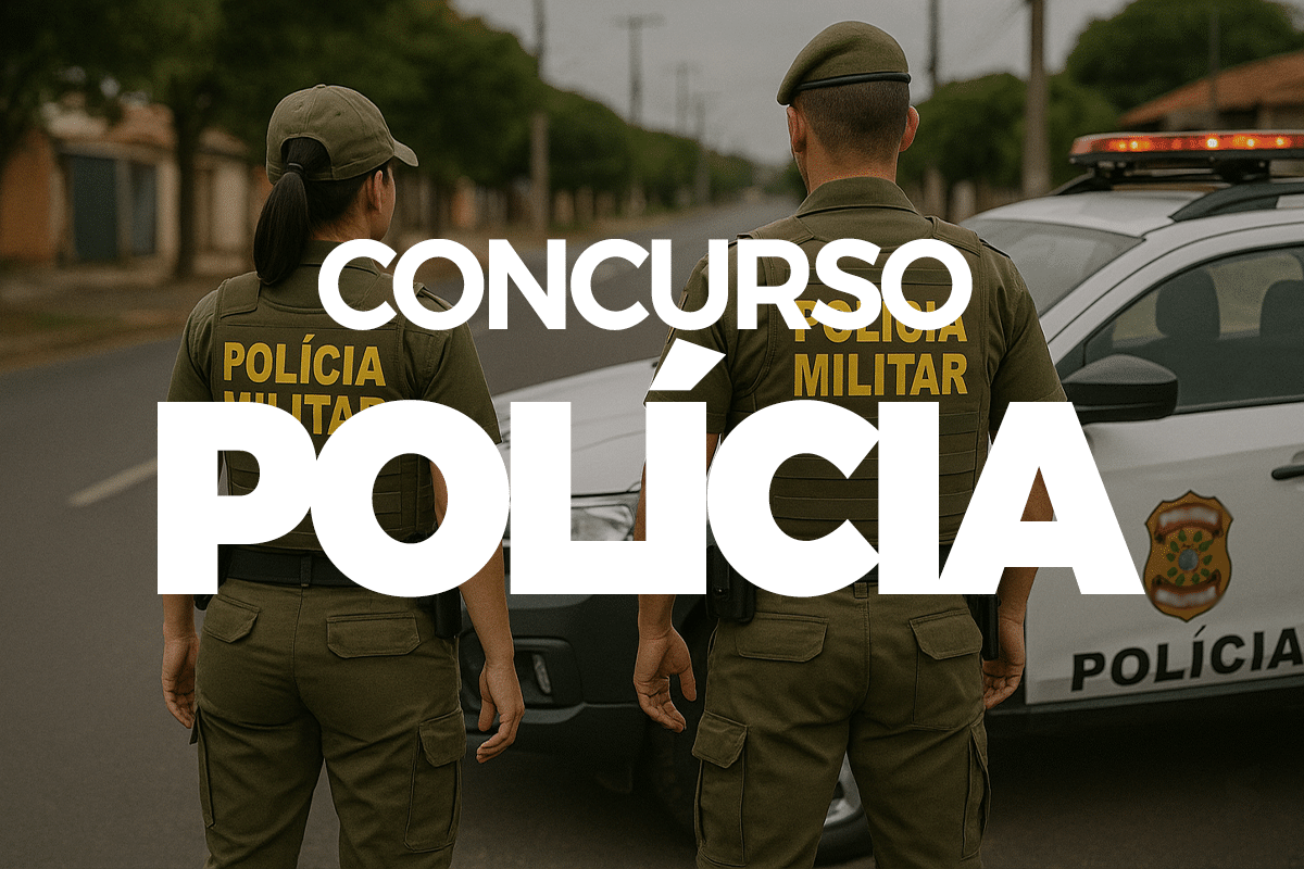 Concurso PM-SP - Polícia Militar de São Paulo Policiais militares de São Paulo em serviço representando concurso da PM-SP