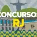 Imagem promocional do concurso do TJ-RJ com destaque para o Cristo Redentor e o Arcos da Lapa no Rio de Janeiro.
