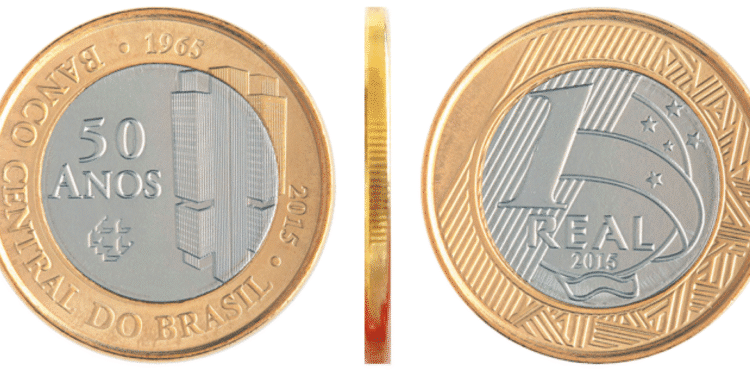 Moeda BC 50 anos Banco Central 2015 valor colecionador rara numismática