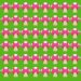Desafio visual com vários cogumelos rosa em linhas sobre fundo verde