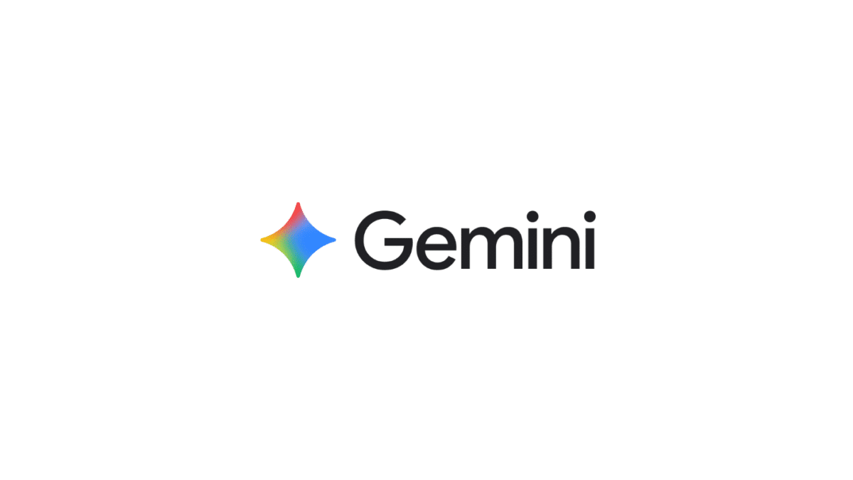 Logotipo colorido do Gemini Google sobre fundo branco