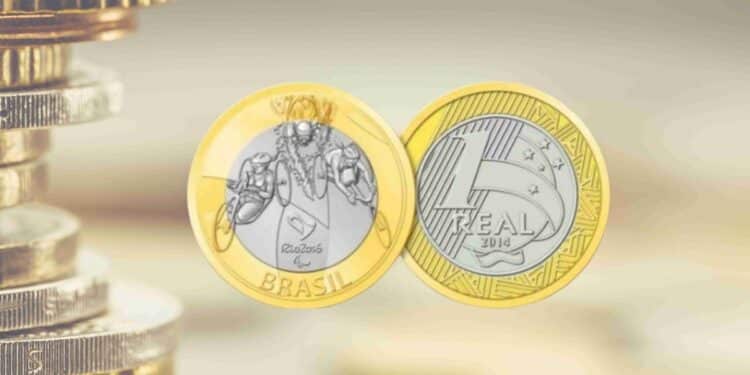 Duas moedas de R$ 1 do Paratriatlo, série olímpica e paralímpica Rio 2016, que podem atingir R$ 900 no mercado numismático se tiverem defeito.