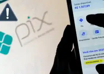 Imagem do aplicativo Pix mostrando a nova funcionalidade de contestação de transações, com destaque para o botão Pix e saldo disponível.