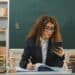 Professora fazendo anotações em sala de aula, representando as inscrições da PND 2026 para docentes
