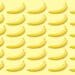 Teste visual mostrando várias bananas amarelas alinhadas em um padrão sobre fundo amarelo claro.