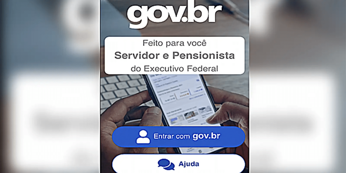 Tela de login do Gov.br para servidor e pensionista do executivo federal realizar prova de vida