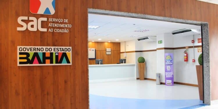 Unidade do SAC Bahia onde nova modalidade de atendimento para CIN será implementada conforme anúncio oficial.