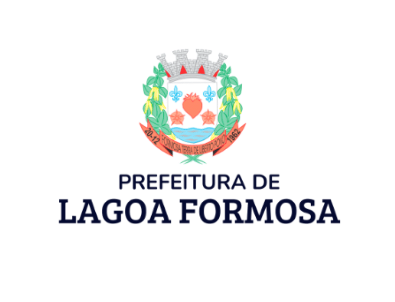 Prefeitura de Lagoa Formosa–MG encerra inscrições neste domingo, 16 Logotipo da Prefeitura de Lagoa Formosa, MG, com brasão heráldico incluindo torres de castelo, folhas, flor-de-lis, coração, flores e faixa com inscrição, sobre o texto "PREFEITURA DE LAGOA FORMOSA".