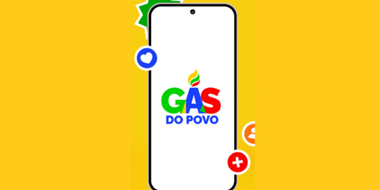 Aplicativo Meu Social Gás do Povo, lançado pelo governo, com logo colorido em smartphone