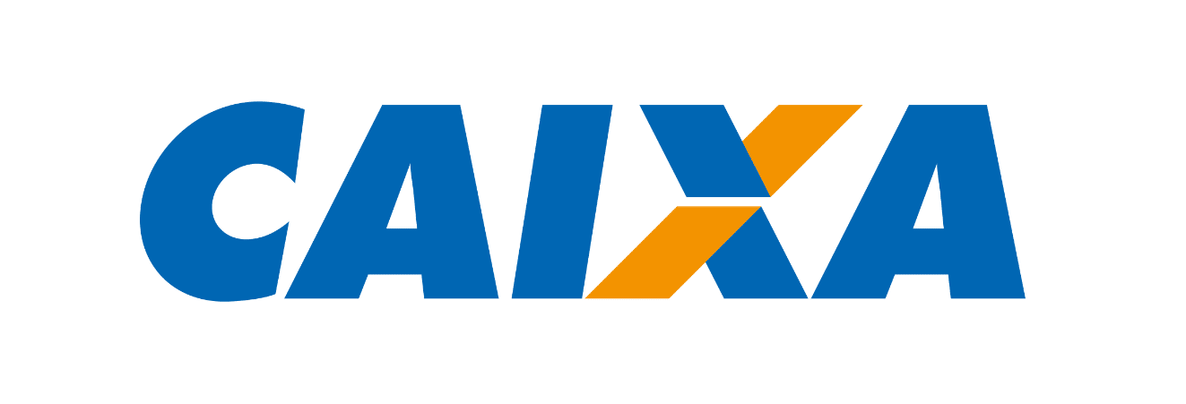 Logo da CAIXA Econômica Federal em azul e laranja sobre fundo branco.
