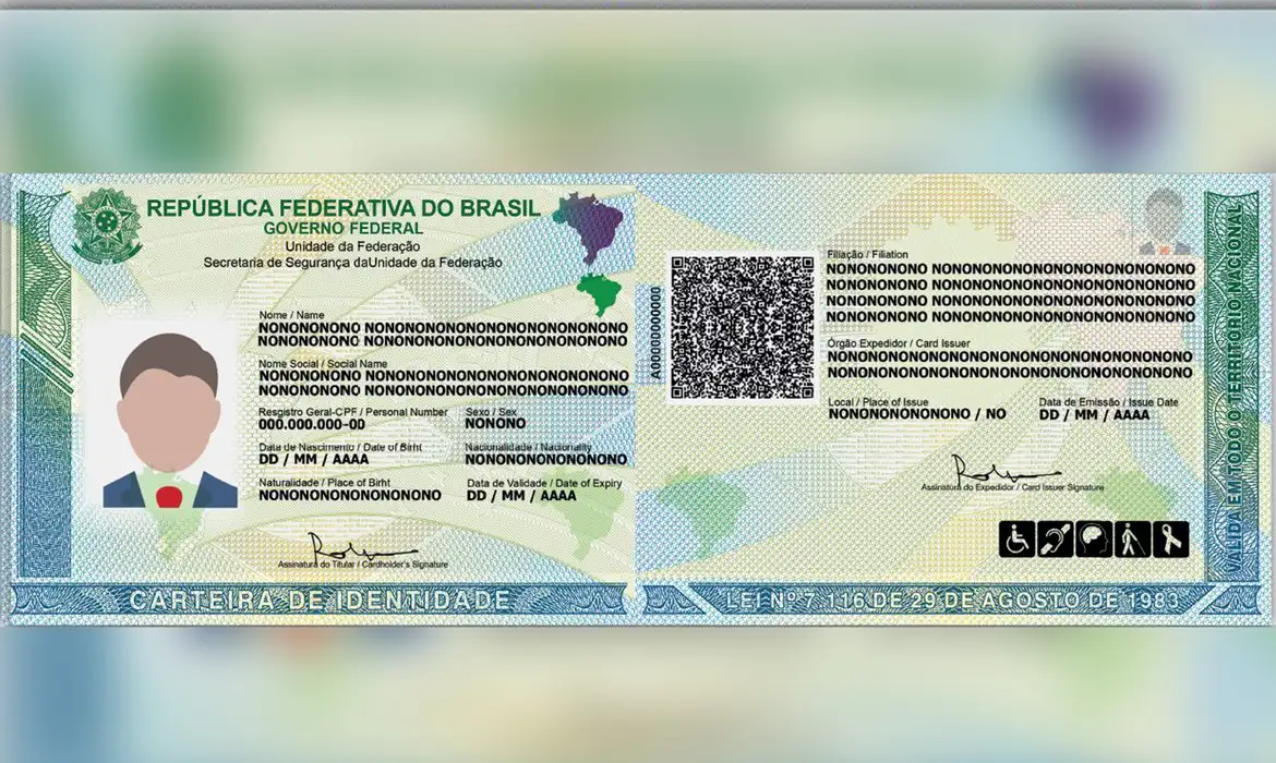 Nova CIN 2025 – Documento de Identificação Nova Carteira de Identidade Nacional (CIN) emitida no Brasil em 2025, utilizada para explicar os custos de emissão do documento.