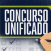 Imagem com o texto “Concurso Unificado” em destaque e uma mão marcando opções com um lápis.