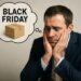 Homem preocupado pensando em arrependimento após compras online na Black Friday.