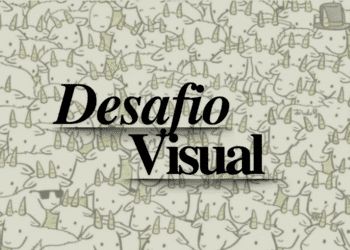 Ilustração com muitas cabras brancas e uma ovelha escondida entre elas.