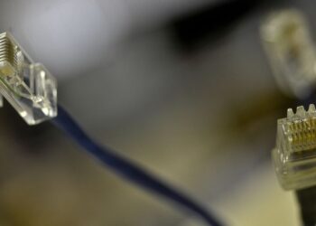Cabo de internet com conectores RJ45, sugerindo alerta para o fim de práticas ilegais como o 'gatonet' no Brasil.