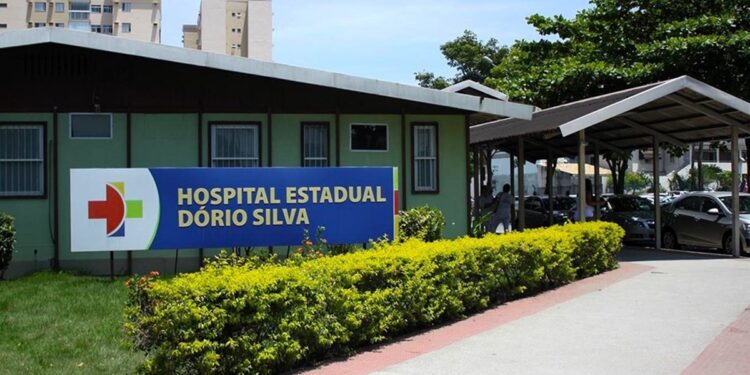 Fachada do Hospital Estadual Dório Silva unidade gerida pela iNova Capixaba com vagas abertas.