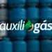 Imagem de cilindros de gás com o logotipo do programa Auxílio Gás, que oferece R$ 110 para famílias de baixa renda.