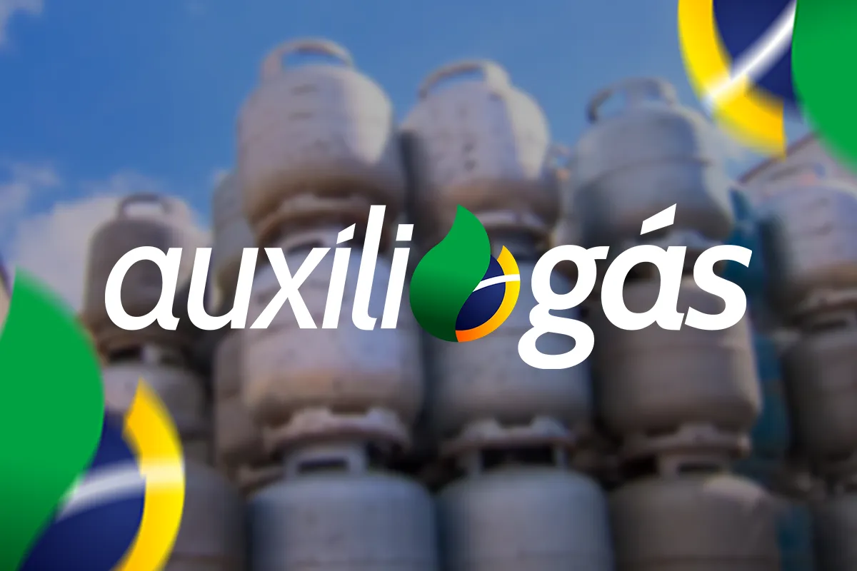 Auxílio Gás Dezembro 2025: Pagamentos ainda não encerrados. Imagem do Auxílio Gás com cilindros de gás ao fundo, representando o programa de auxílio em dezembro de 2025.