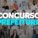Grupo diverso de pessoas unidas em sinal de cooperação para concurso da prefeitura.