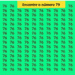 Imagem com vários números 76 em verde e texto “Encontre o número 79” no topo.