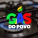 Imagem promocional do programa Gás do Povo 2026, destacando o logo e o fogo aceso em um fogão a gás.