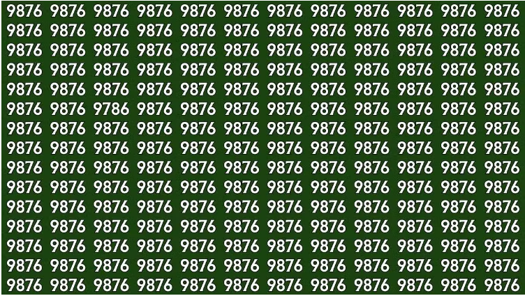 undo verde repleto da repetição do número 9876 de forma uniforme e contínua.