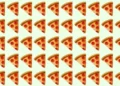 Imagem com várias fatias de pizza, uma delas diferente, desafiando o usuário a encontrar a fatia distinta em 8 segundos.