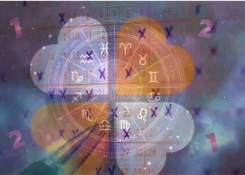 Imagem ilustrativa sobre a loteria de 2026 com destaque para os signos do zodíaco, misturando elementos astrológicos e sorte.