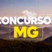 Concursos MG destacado sobre paisagem de montanhas mineiras