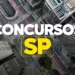 Concurso público SP com vista aérea de avenida em São Paulo, prédios altos e cruzamento central
