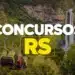 Imagem de teleférico e cachoeira em paisagem do Rio Grande do Sul com a frase Concursos RS em destaque