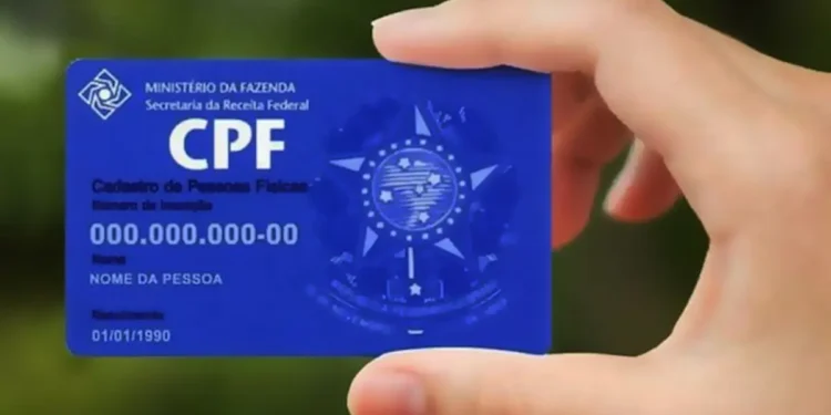 Imagem de CPF com informações fictícias, relacionado com a importância de manter o cadastro regular para não perder benefícios sociais como o Bolsa Família e o BPC em 2026.