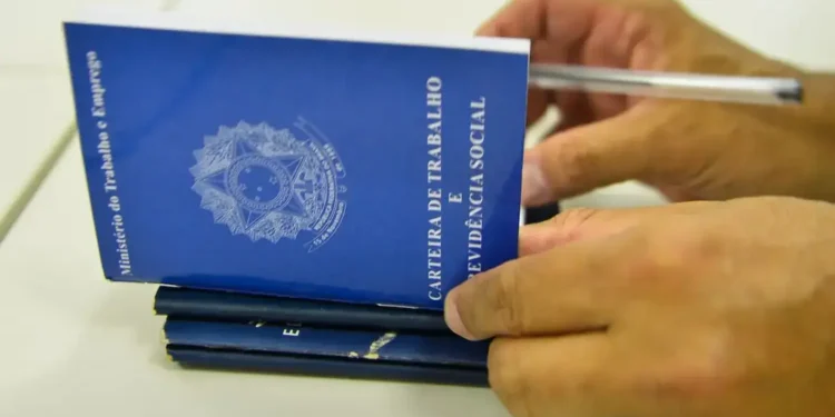 Imagem mostrando uma pessoa segurando a Carteira de Trabalho e Previdência Social, que é fundamental para trabalhadores com carteira assinada, no contexto de um crédito especial.
