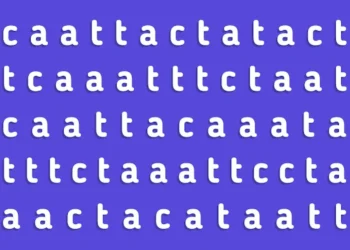 Imagem mostrando um desafio visual onde é necessário encontrar a palavra "gato" em meio a outras letras em 10 segundos.