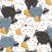 Desafio visual com ilustrações de hamsters em tons branco, preto, cinza e caramelo, com traços simples e expressões simpáticas