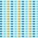 Desafio visual com desenho repetitivo de peixes nas cores azul, azul-escuro e laranja em fundo branco.