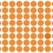 Desafio visual com círculos laranja alinhados em fileiras com variações de tons criando padrão geométrico