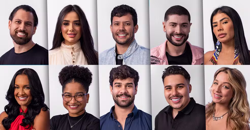 BBB 26: conheça os participantes do Grupo Pipoca Participantes do BBB 26: imagem dos membros do grupo Pipoca.