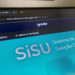 Tela do computador exibindo página do SiSU 2026, Sistema de Seleção Unificada.