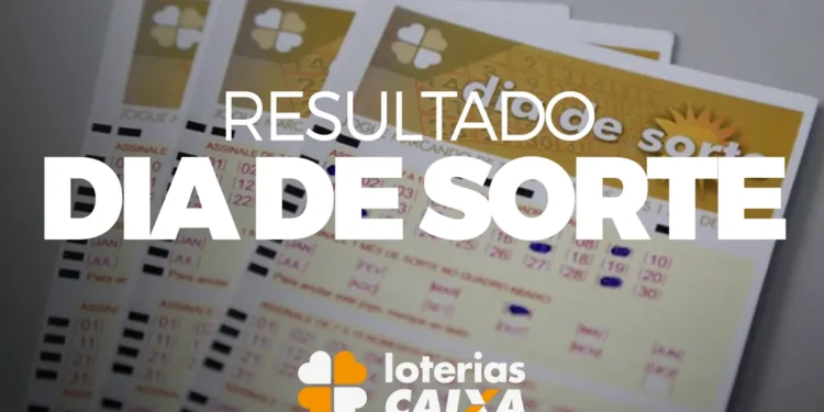 Bilhetes da loteria Dia de Sorte da Caixa, com destaque para o resultado de 2026