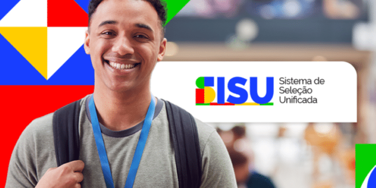 Sisu 2026: Estudante sorridente com mochila, fundo colorido e logotipo do Sisu, destacando a seleção unificada para inscrição no processo seletivo