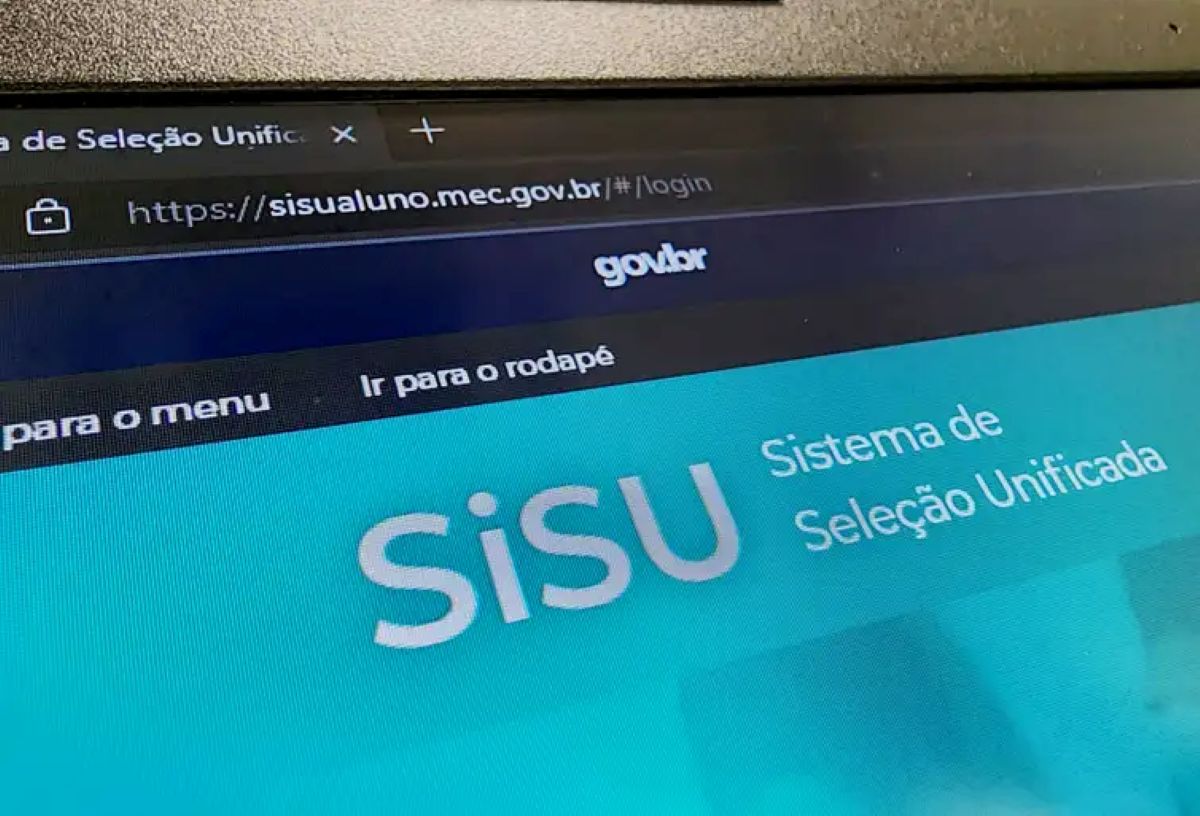 Portal do Sisu 2026 no site do MEC. Página do Sisu 2026 no portal gov.br exibida na tela de um computador.