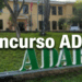 Letreiro ADAB em destaque sobre gramado com prédio ao fundo e texto Concurso ADAB