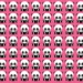 Desafio visual com pandas em fundo rosa: encontre o panda diferente em 10 segundos.