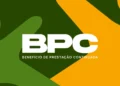 Logotipo do Benefício de Prestação Continuada (BPC), com cores em verde e laranja, representando o programa de assistência social no Brasil.