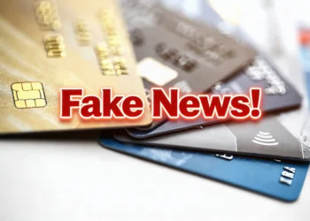 Cartões bancários e de crédito simbolizam boatos desmentidos pela Receita Federal sobre suposta suspensão de contas.