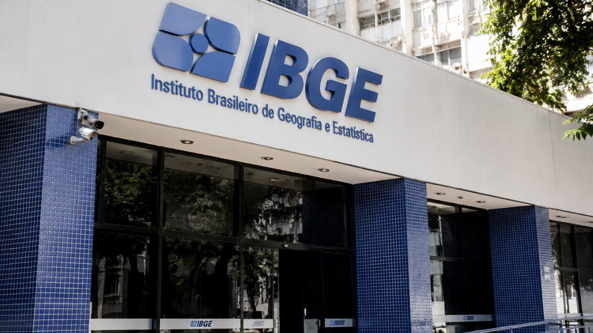 Fachada do IBGE representa o novo concurso previsto para recenseadores com 27.279 vagas temporárias.