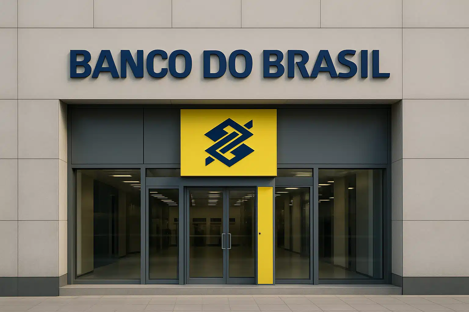Fachada de Agência do Banco do Brasil.