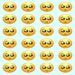 Desafio visual com vários emojis com expressão triste organizados em fileiras sobre fundo azul
